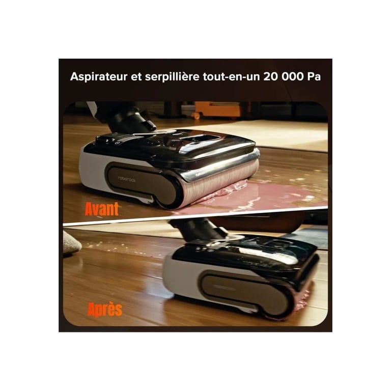ROBOROCK F25 RT Aspirateur Balai Laveur 20000 Pa Lavage à Chaud à 90 °C Nettoyage Deux Bords Auto Nettoyage à 'eau chaude - vue 7