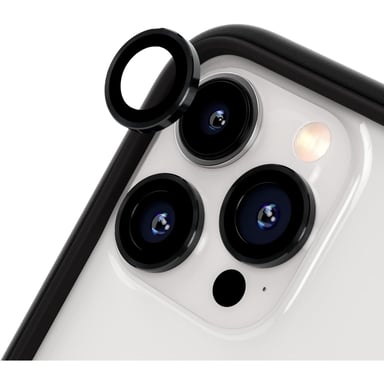 RHINOSHIELD [Pack de 3] protection pour objectifs photo compatible avec [iPhone 14 Pro / 14 Pro Max]   Verre trempé 9H résistant aux rayures avec une fine bordure en aluminium anodisé - Noir