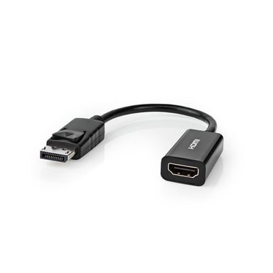 Nedis CCGT37150BK02 cavo video e adattatore DisplayPort HDMI Tipo A (Standard) da 0,2 m Nero