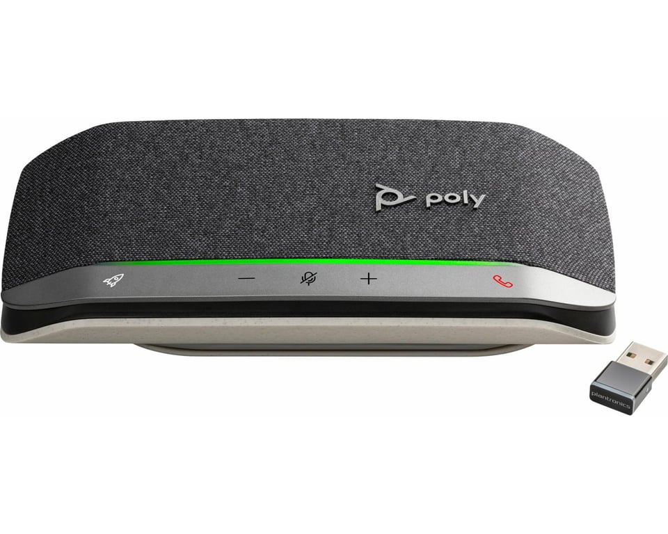 Poly Sync 20+ Haut parleur intelligent Bluetooth filaire sans fil USB A Certifié pour Microsoft Teams certifié Zoom