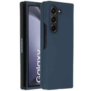 Accezz Coque Liquid Silicone pour Samsung Galaxy Z Fold 5 - Bleu foncé