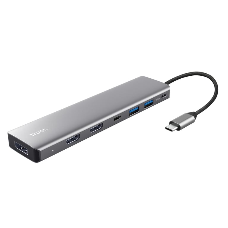 Trust 25661 hub & concentrateur USB Type C Aluminium Neuf