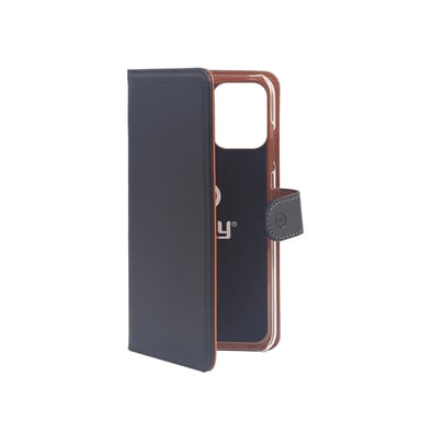 Celly Wally funda para teléfono móvil 15,5 cm (6.1'') Folio Negro, Marrón