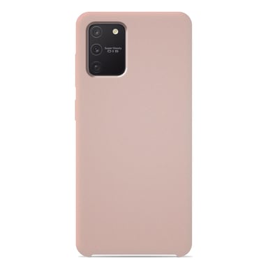 Coque silicone unie Soft Touch Sable rosé compatible Samsung Galaxy S10 Lite