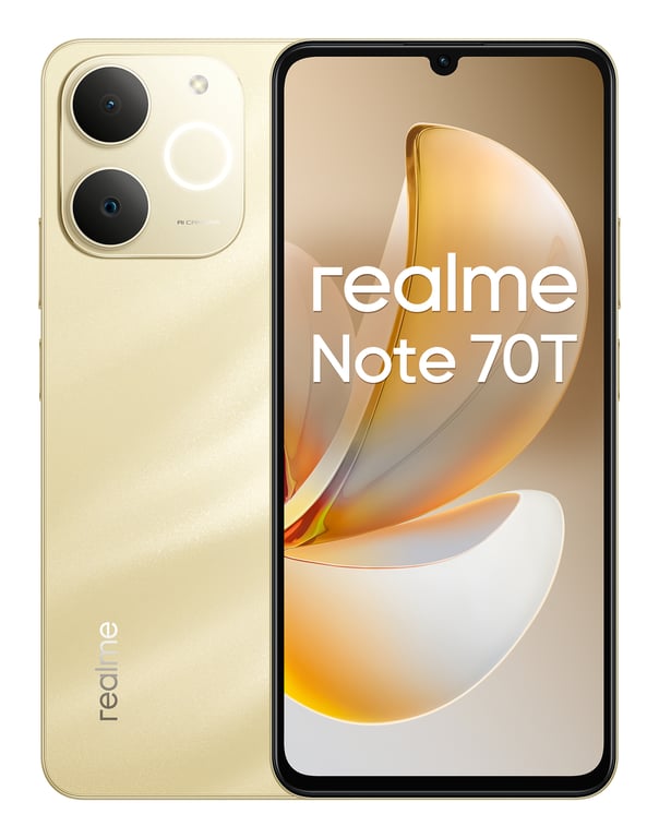Realme Note 70T (4G) 128 Go, Or - Neuf