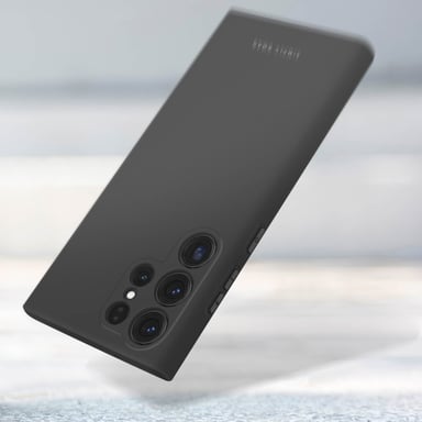 Coque pour Samsung S23 Ultra Silicone Mat Doux au toucher Roar Space noir