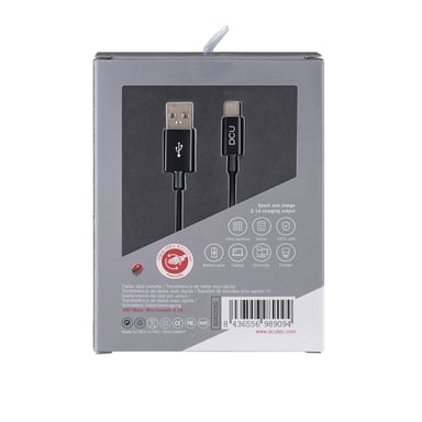 DCU Advance Tecnologic 30402050 câble USB USB 2.0 1 m USB C USB A Noir