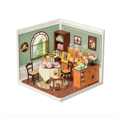 Modelo en miniatura de salón de té Sweet Sips Tea