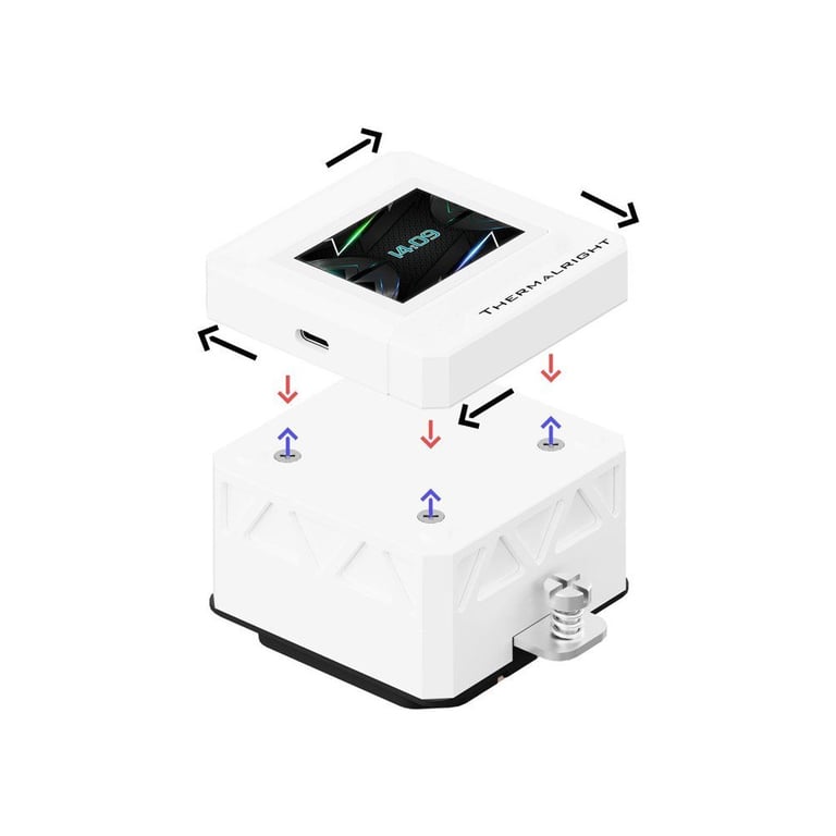 Refroidisseur liquide AIO CPU THERMALRIGHT Frozen Warframe 240 SE ARGB bloc écran 240 mm 2x120 mm blanc - Neuf