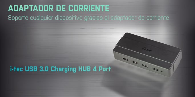 HUB di ricarica i-tec USB 3.0 a 4 porte + adattatore di alimentazione