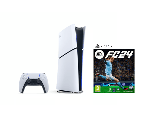 PS5 Slim & EA Sports FC 24 Pack - Console giochi Playstation 5 Slim (digitale) 1Tb, bianco