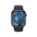 Watch Series 9 GPS + Cellulaire, boitier en aluminium de 41 mm avec boucle en caoutchouc, Noir, M/L