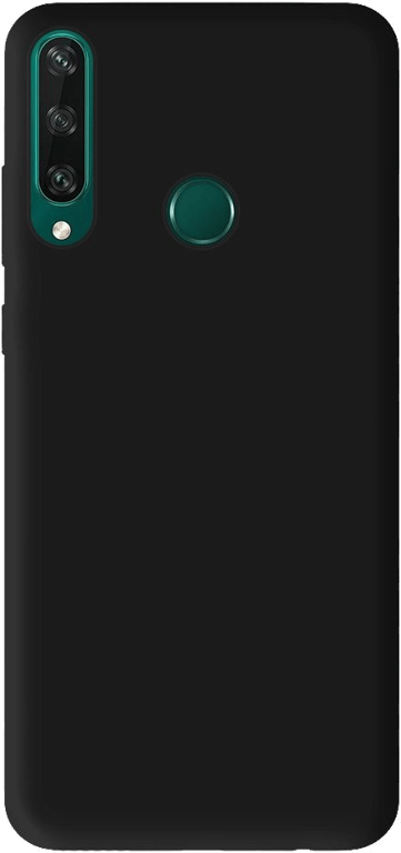 Coque silicone unie compatible Mat Noir Huawei Y6P