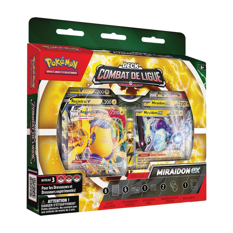 Pokémon JCC Deck Combat de Ligue Miraidon ex du JCC Pokémon Un Deck de 60 Cartes prêt à ’Emploi Contenant Miraidon ex et Regieleki VMAX - vue 7