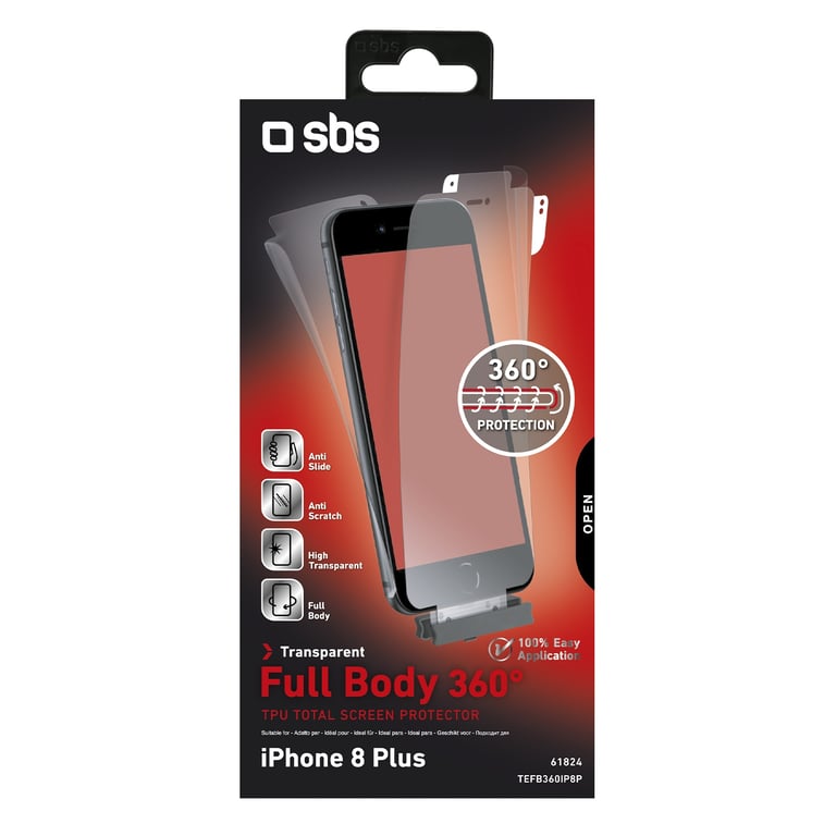 Film protecteur Full Body 360° pour iPhone 8 Plus- SBS
