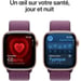 Apple Watch Series 10 (2024) GPS, Boitier Or Rose de 42mm avec bracelet Textile , Prune