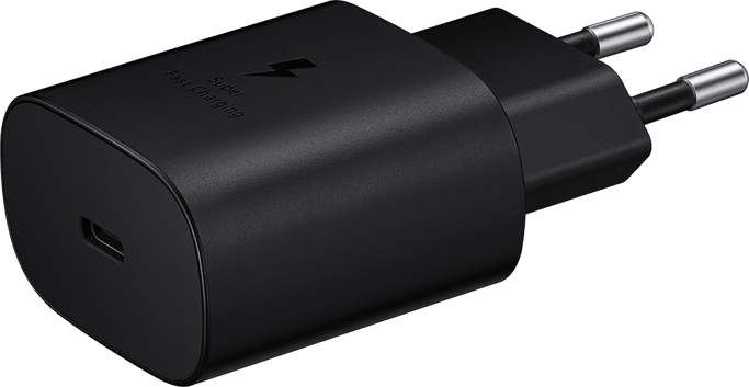 Caricabatterie domestico Samsung Power Delivery 25W + cavo USB C/USB C nero