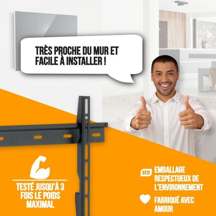 Support Mural TV NANOOK Ultra Plat 32 55 Pouces pour télés LCD et O LED - vue 4