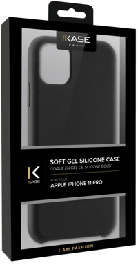 Custodia in morbido gel di silicone per iPhone 11 Pro, nero satinato