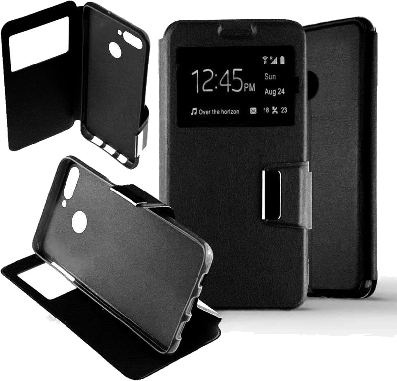 Etui Folio compatible Noir Huawei Honor 7C