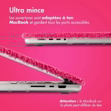 imoshion Teddy Hard Cover pour Apple MacBook Air 15 pouces (2023 / 2024 M3 chip / 2025 M4 chip) - Hot Pink