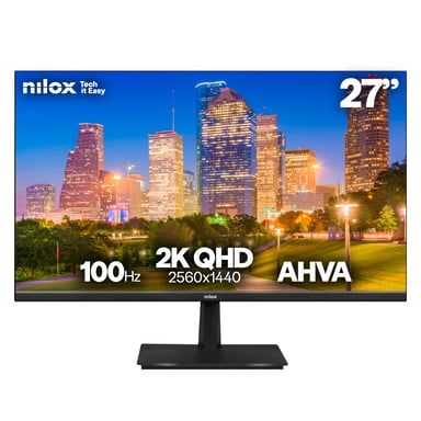 Nilox NXM272K012 écran plat de PC 68,6 cm (27 ) 2560 x 1440 pixels 2K Noir - Neuf
