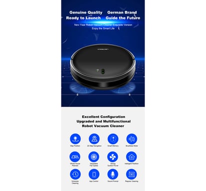 LIECTROUX L200 robot aspirador, con limpieza en húmedo y en seco, 28 W, batería de 2600 mAh, múltiples modos de limpieza, compatibilidad multicontrol, filtro HEPA.