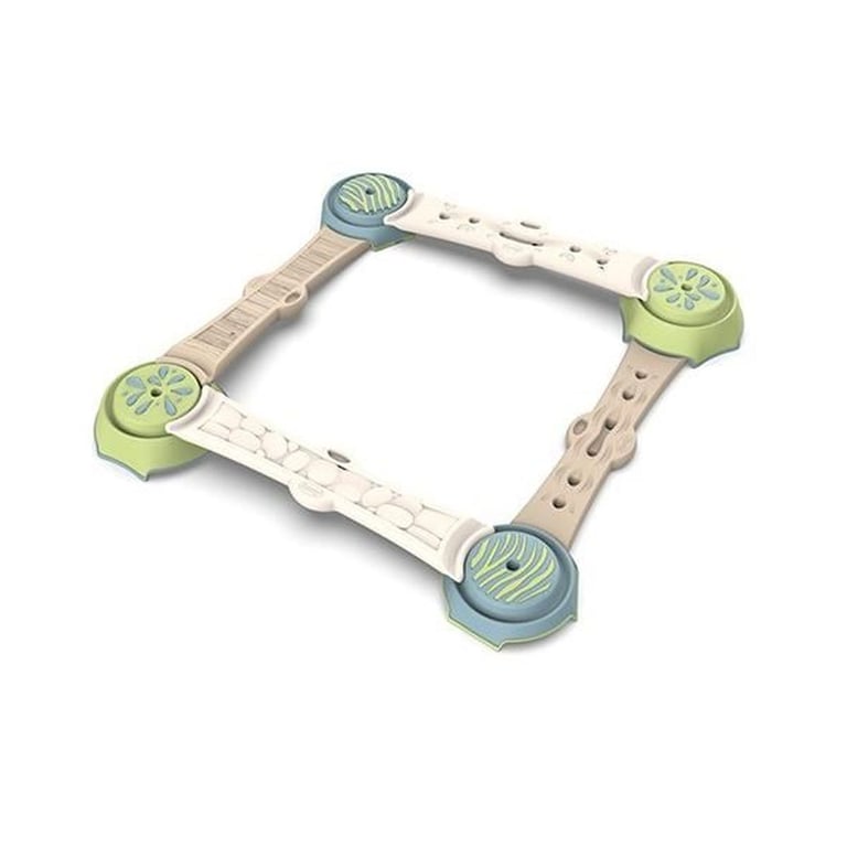 Parcours de motricité SMOBY Life 4 plots hexagonaux antidérapants et 4 dalles modulaires pour intérieur extérieur Beige/Vert - Neuf