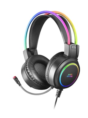 Mars Gaming MHRGB écouteur/casque Avec fil Arceau Jouer USB Type-A Noir
