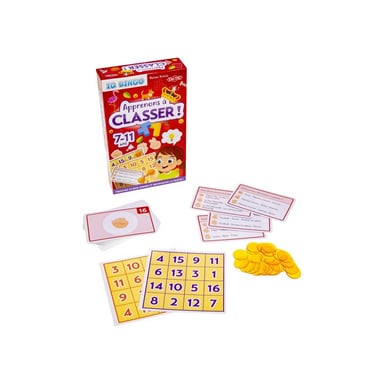 Jeu de société éducatif Tactic Apprenons à classer ! IQ Bingo Édition française 7+ jeu de logique et maths Noir