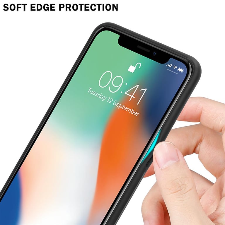 Coque pour Apple iPhone X / XS Aspect rayé en COBALT VIOLET Housse de protection Étui en silicone TPU et dos en verre trempé