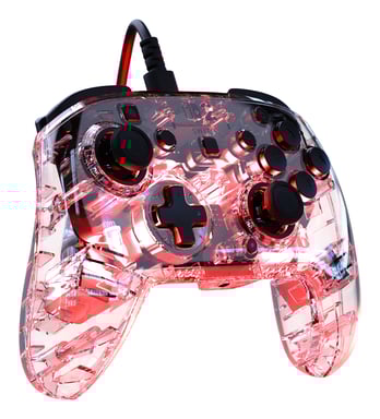 Turtle Beach Afterglow Clear Mando de juego RGB con cable para Nintendo Switch 2