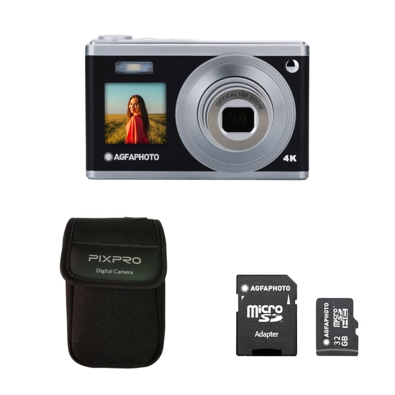 AGFA PHOTO  Realishot DC9200 - Appareil Photo Num&eacute;rique Compact, 24 MP, Vid&eacute;o 4K, Zoom Optique 10x, Ecran Double 2,8 + 1,54 , Capteur CMOS, Stabilisation d'Image, Batterie Lithium -