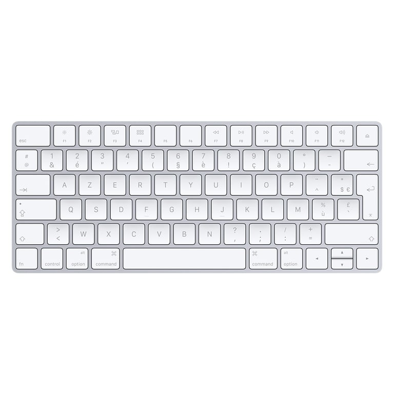 Apple Magic Keyboard MLA22 clavier Bluetooth, Argent, Blanc - AZERTY - Excellent état