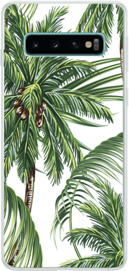 Cover rigida per Galaxy S10 con motivi a forma di palma