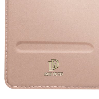 Dux Ducis Funda con cierre para Galaxy S24 / S25 efecto satinado, Dux Ducis Rosa dorado