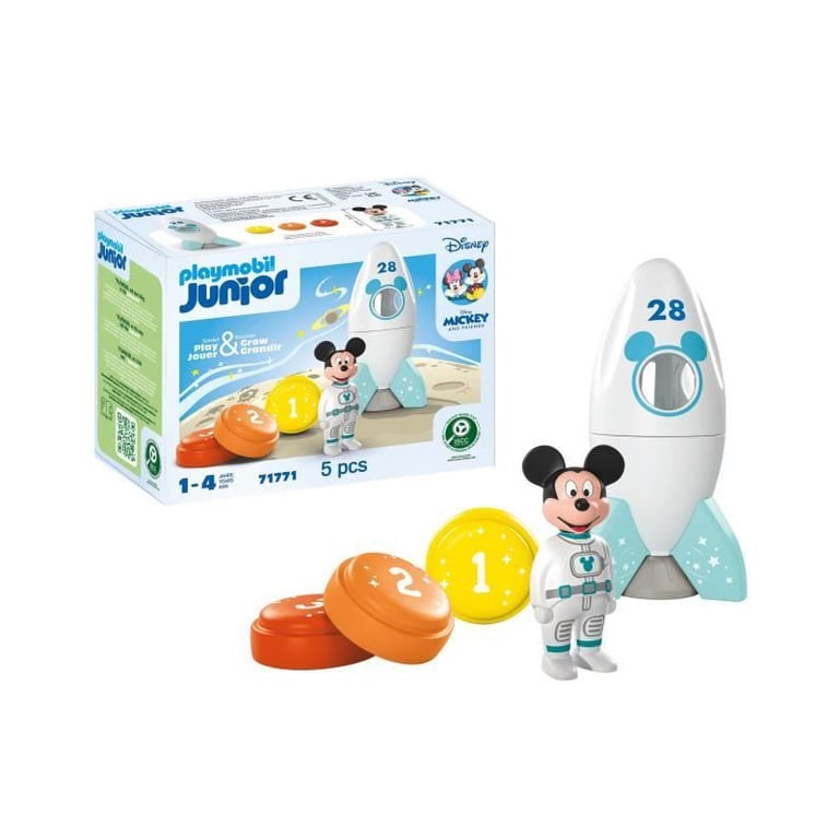 PLAYMOBIL Junior 71771 Mickey astronaute avec sa fusée Disney 5 pièces Dès - vue 5