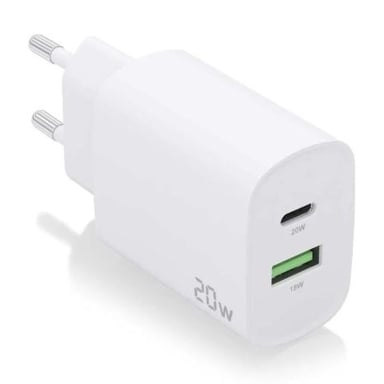 Aisens A110-0754 Chargeur mural - 20W · USB Type C · USB · Blanc
