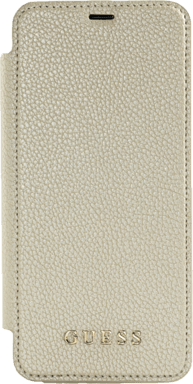 Guess Iridescent Coque clapet avec transparent arrière pour Samsung Galaxy S8+, Dorée