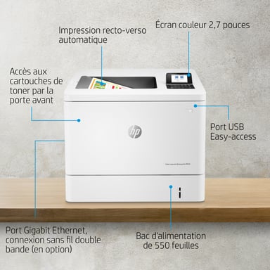 HP Color LaserJet Enterprise LaserJet Enterprise M554dn Color Impresora, Solo Ethernet; A doble cara