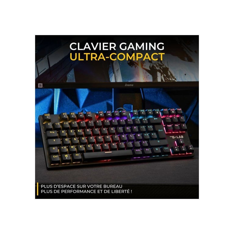 Pack Clavier et Souris The G-Lab COMBO MERCURY EX – Mécanique TKL RGB - vue 4
