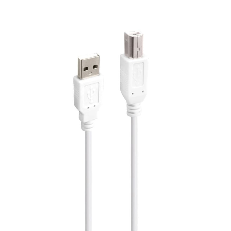 Accsup Câble imprimante USB-A vers USB-B 2.0 1,8 m Blanc - vue 4
