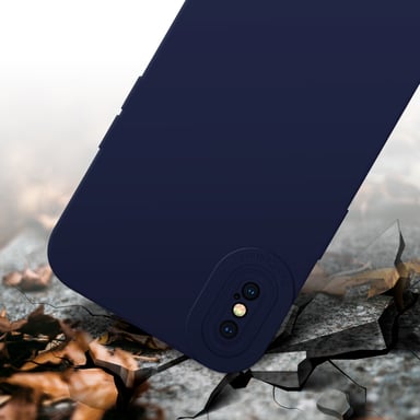 Coque pour Apple iPhone XS MAX en FLUID BLEU FONCÉ Housse de protection Étui en silicone TPU flexible