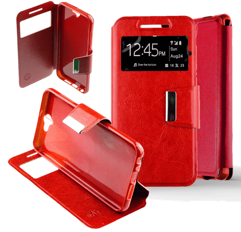 Etui Folio compatible Rouge HTC One A9