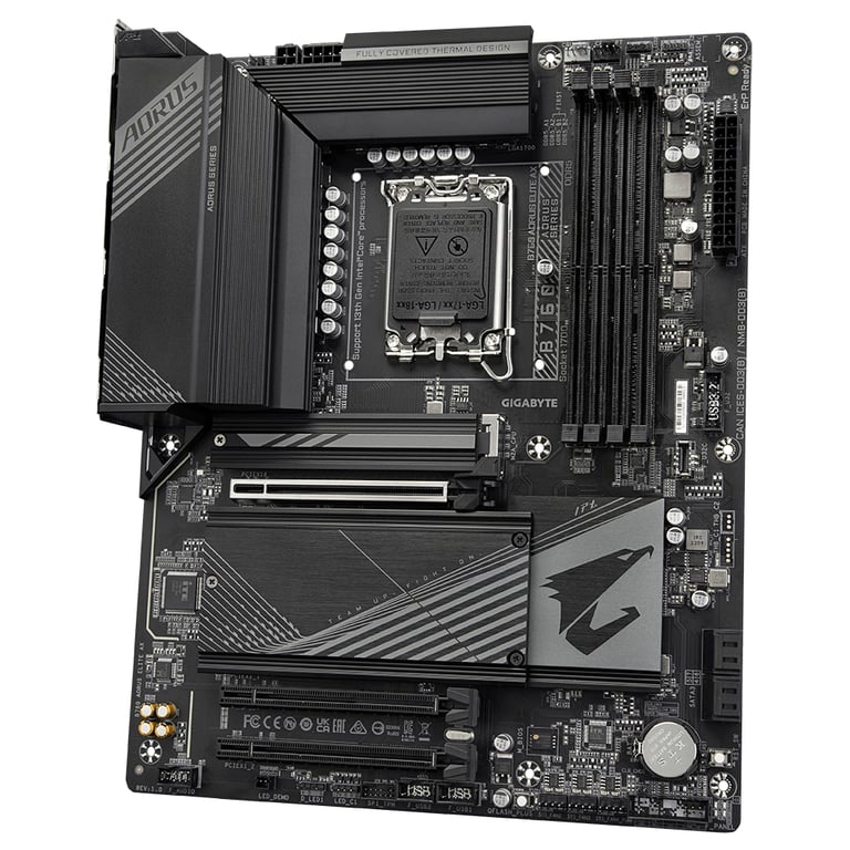 GIGABYTE B760 AORUS ELITE AX Carte Mère Prend en charge les processeurs Intel Core de 14e génération VRM 12+1+1 phases jusqu'à 7800MHz DDR5 OC 1xPCIe 4.0 + 2xPCIe 3.0 .2 Wi Fi 6E LAN 2.5GbE USB 3.2 Gen 2 Neuf - vue 4