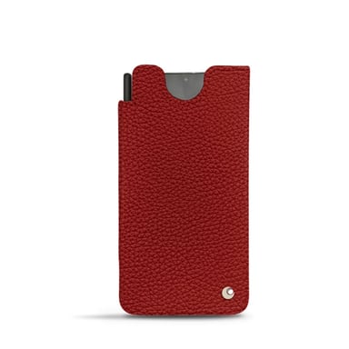Pochette cuir Samsung Galaxy S21 Ultra -  - Rouge - Cuir grainé