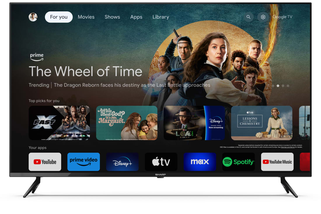 Sharp 50GL4060E TV 50 4K - vue 3