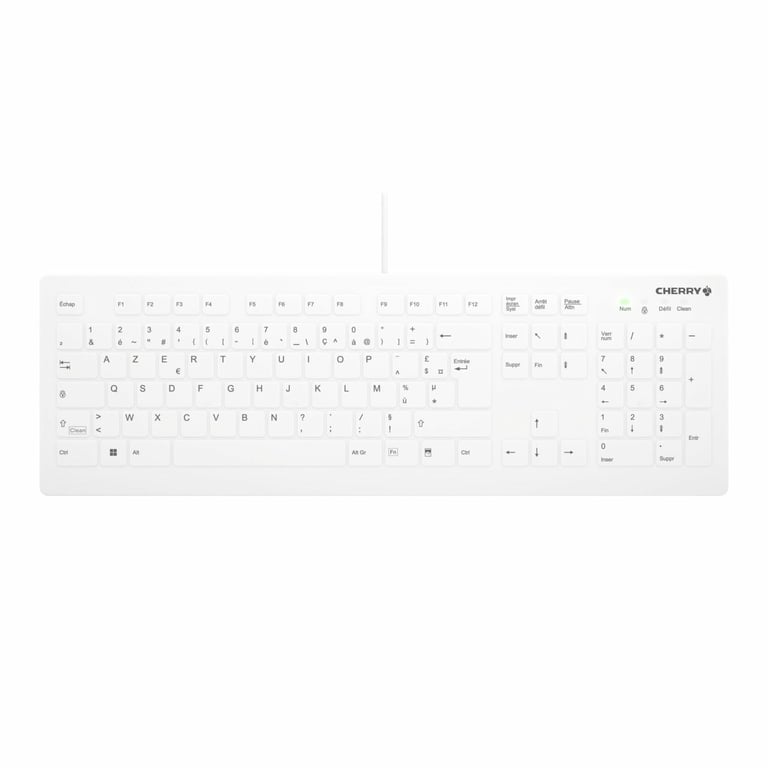 Cherry Flat Profile Hygiene Desktop Keyboard Sealed USB FR Neuf