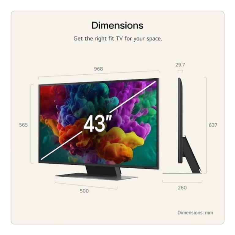 Mini LED QNED evo 43QNED87 109 cm 2026 - vue 5