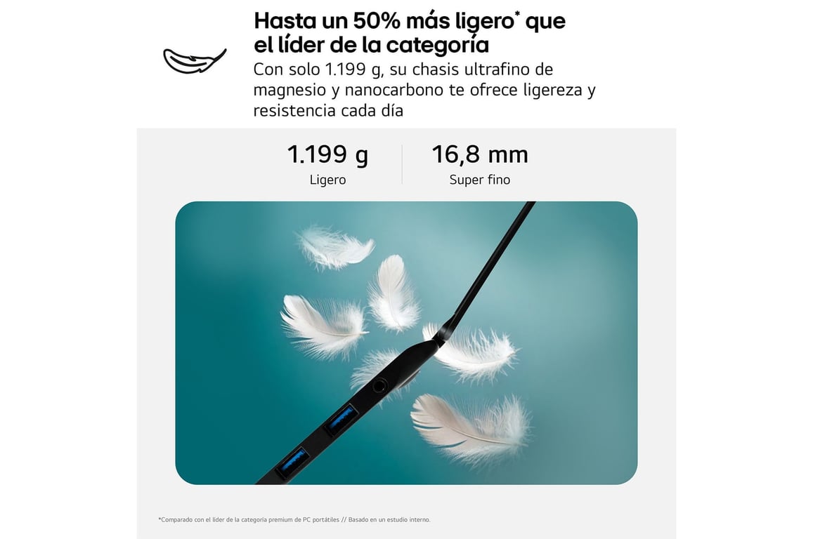 Ordinateur Portable LG 16Z90RU G.AA55B 16 RAM SSD Espagnol Qwerty i5 - vue 3